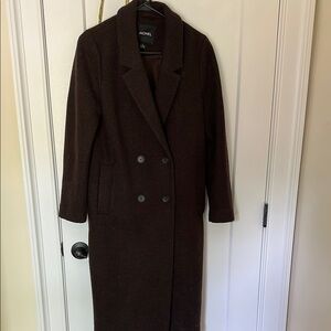 MONKL Chic Brown Double-Breasted Coat